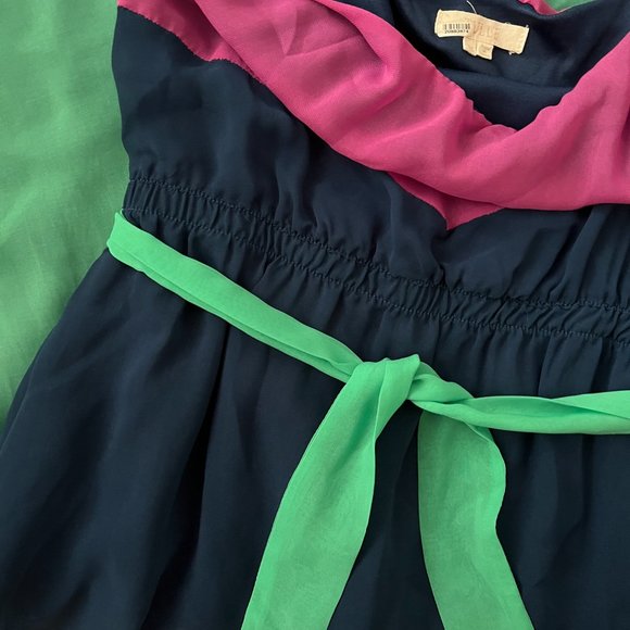 EUC Tulle Colorblock Maxi Dress Sz XS - Picture 3 of 9